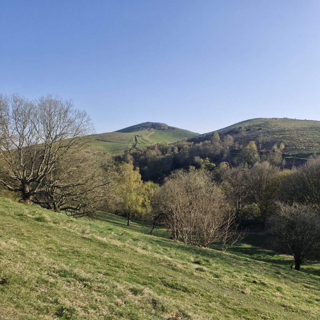 Malvern hills looking towards Worcestershire beacon.